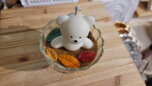 Fall Bear Candle