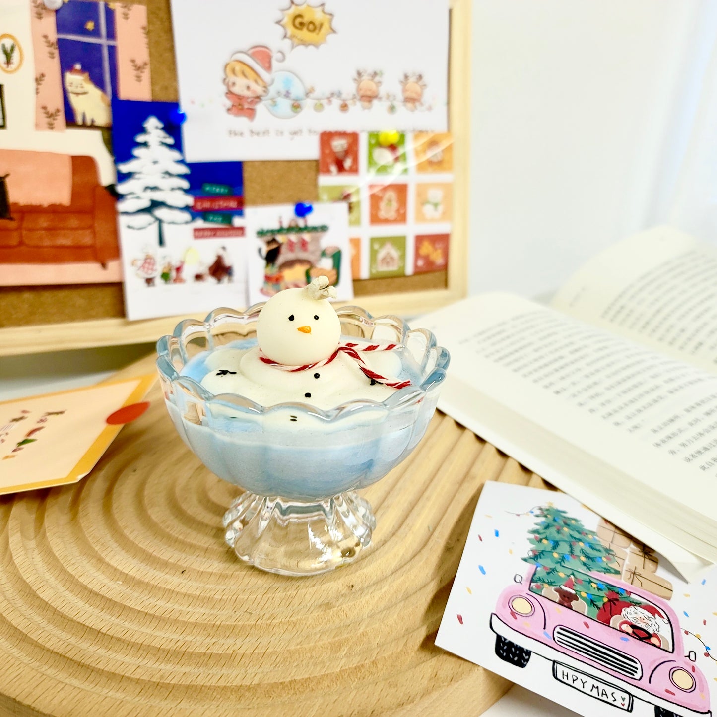 Melting Snowman Candle