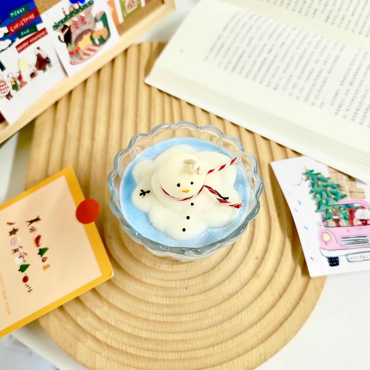 Melting Snowman Candle