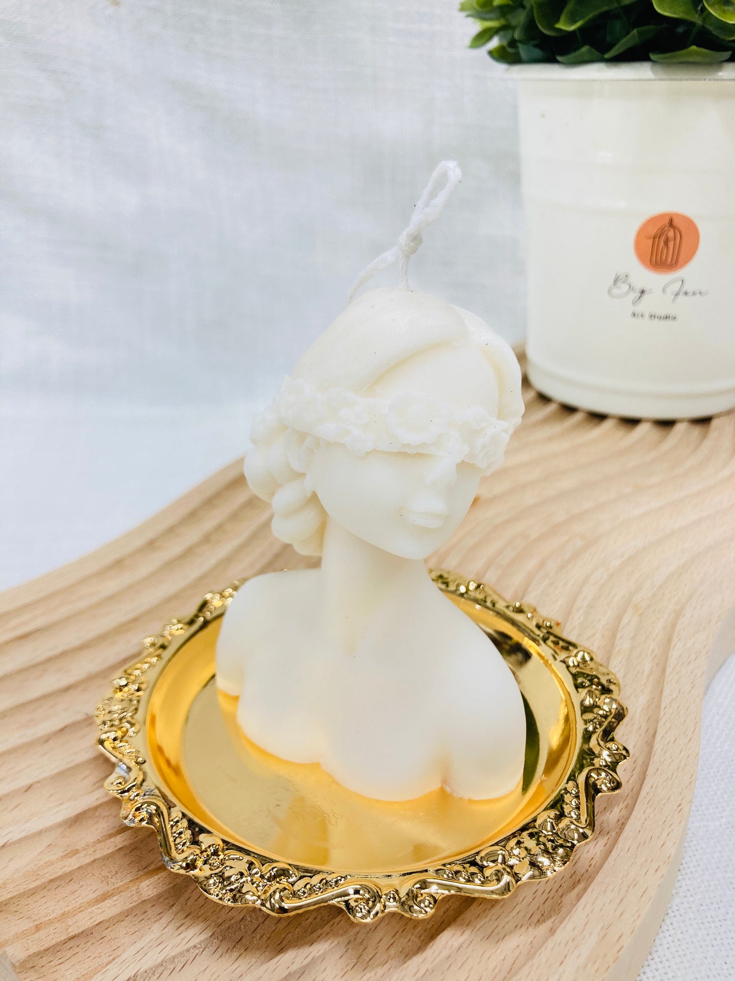 Blind Folded Goddess Candle