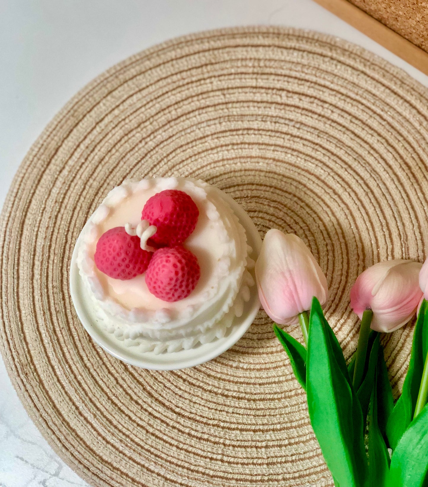 Strawberry Cake Candle
