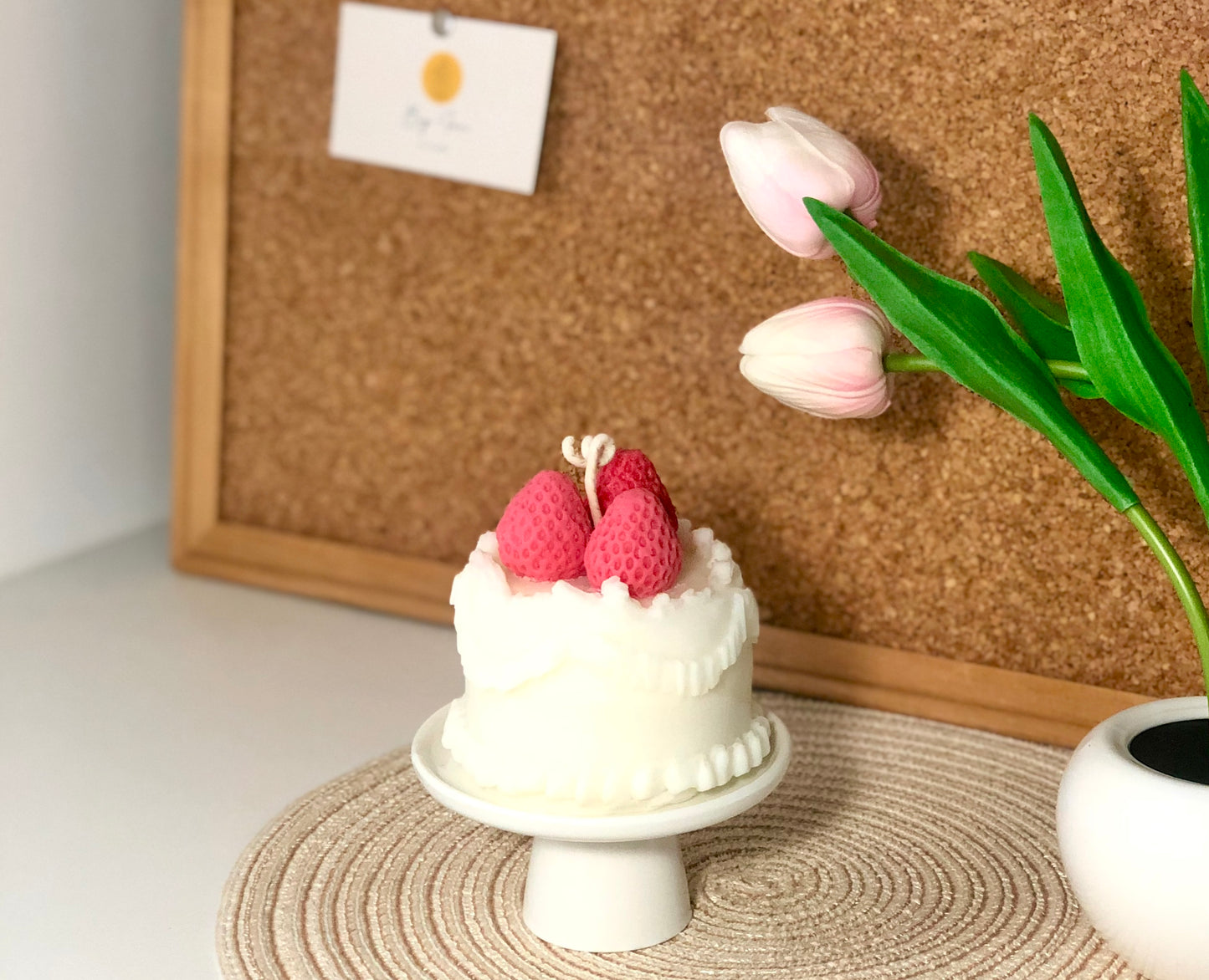 Strawberry Cake Candle