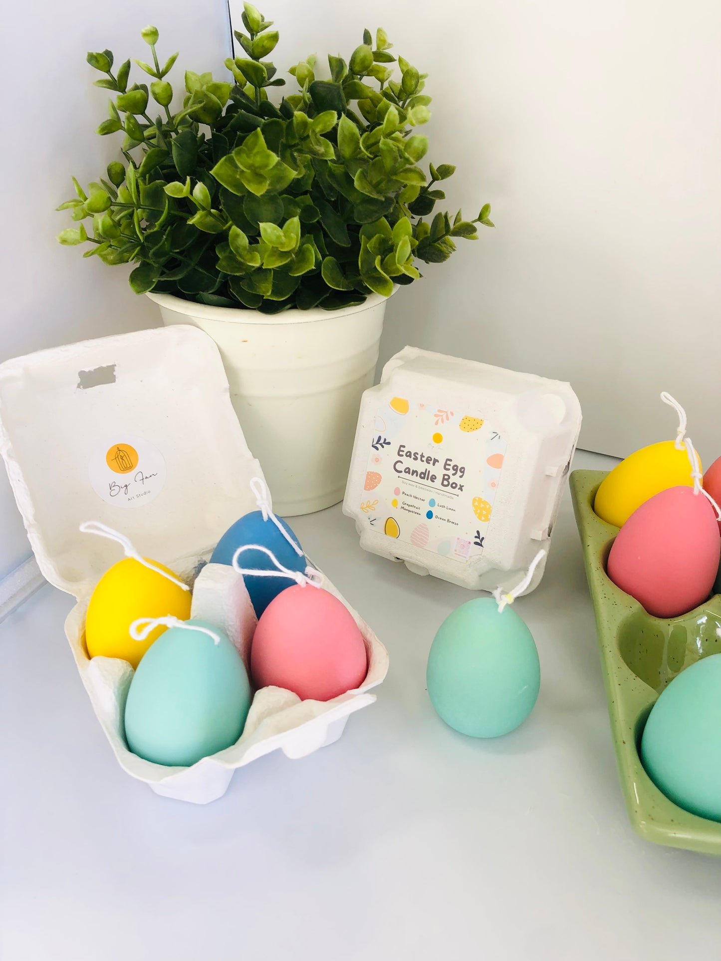 Easter Egg Carton Candles