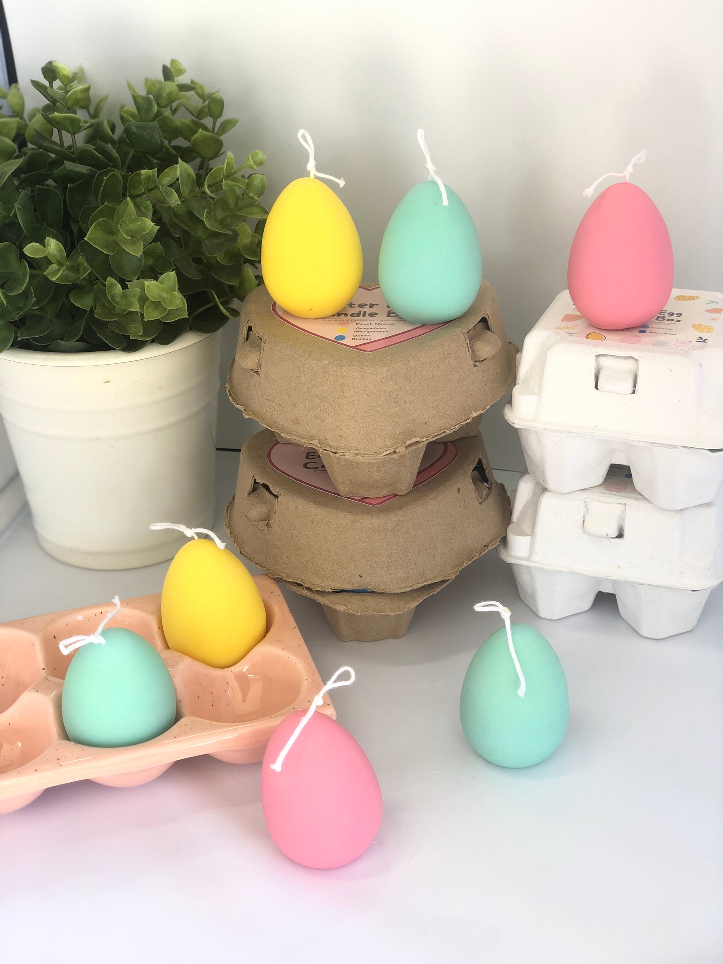 Easter Egg Carton Candles