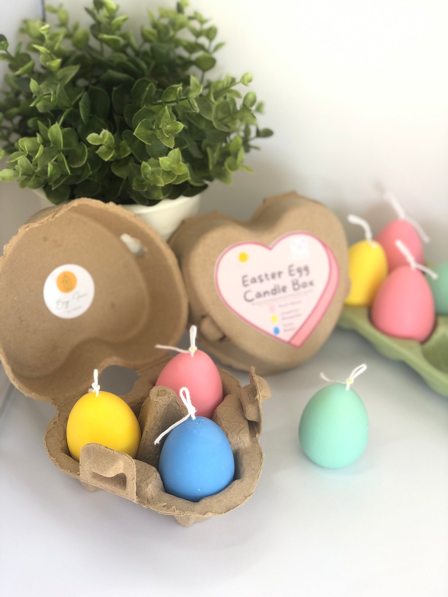 Easter Egg Carton Candles