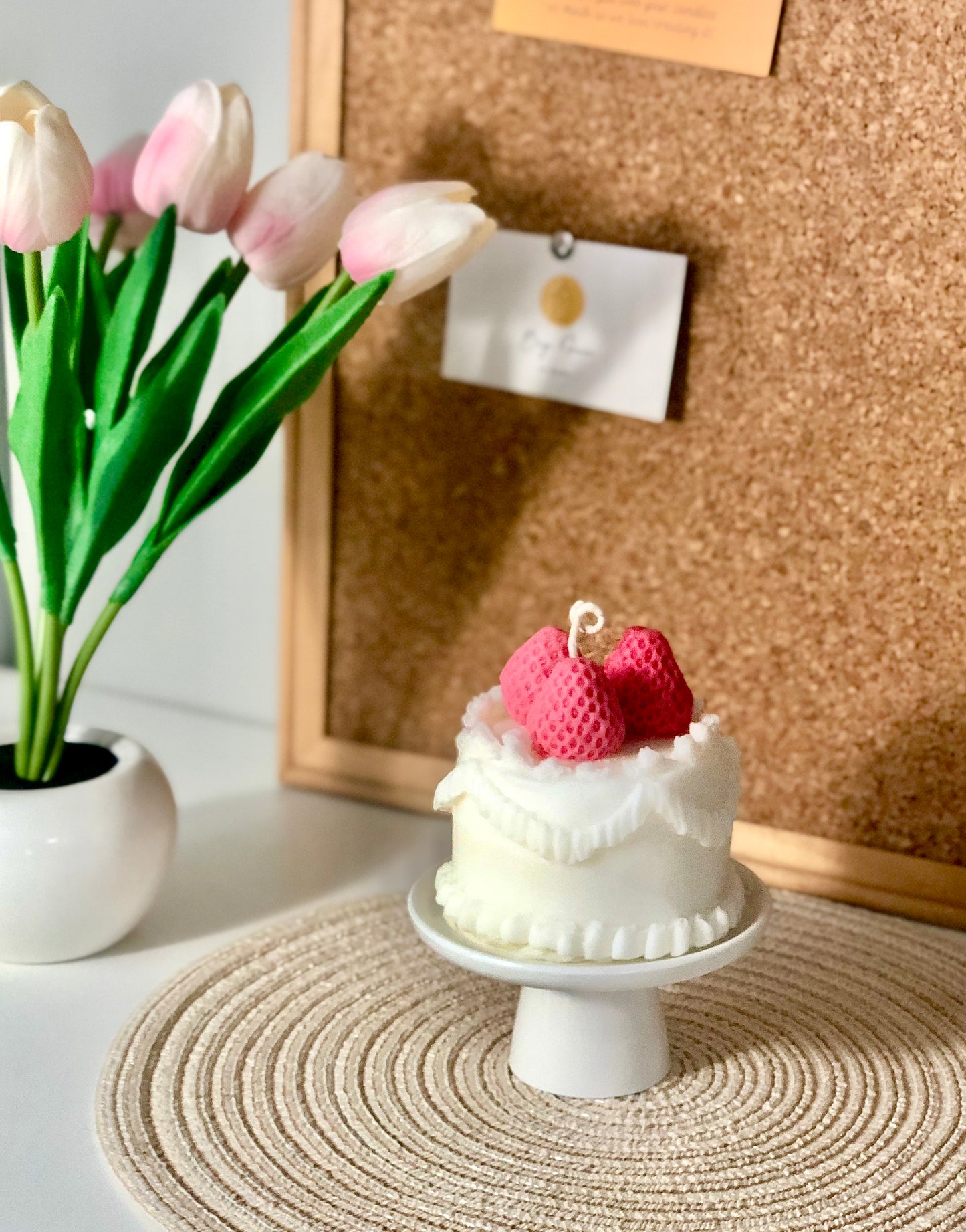 Strawberry Cake Candle