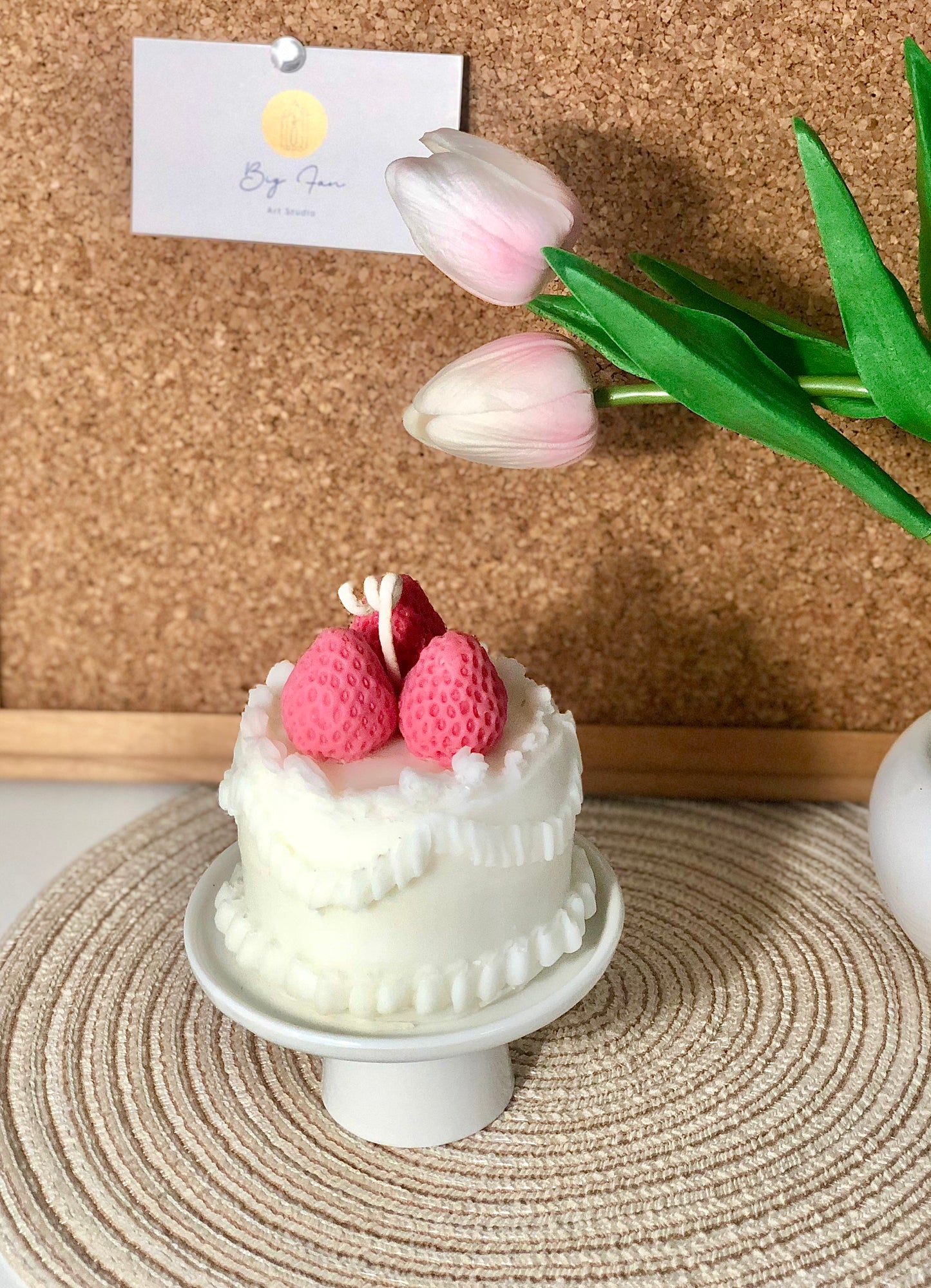 Strawberry Cake Candle