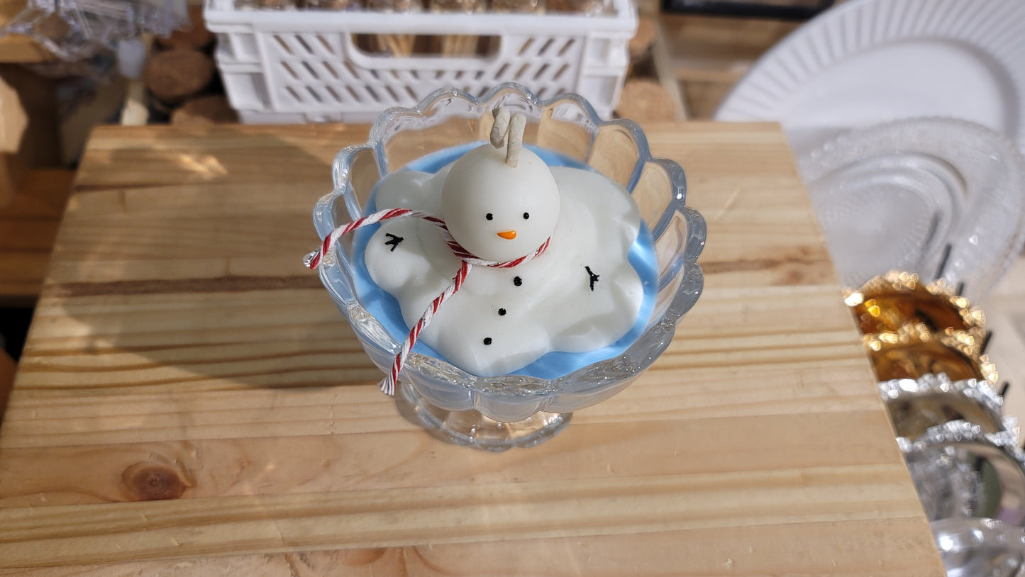 Melting Snowman Candle