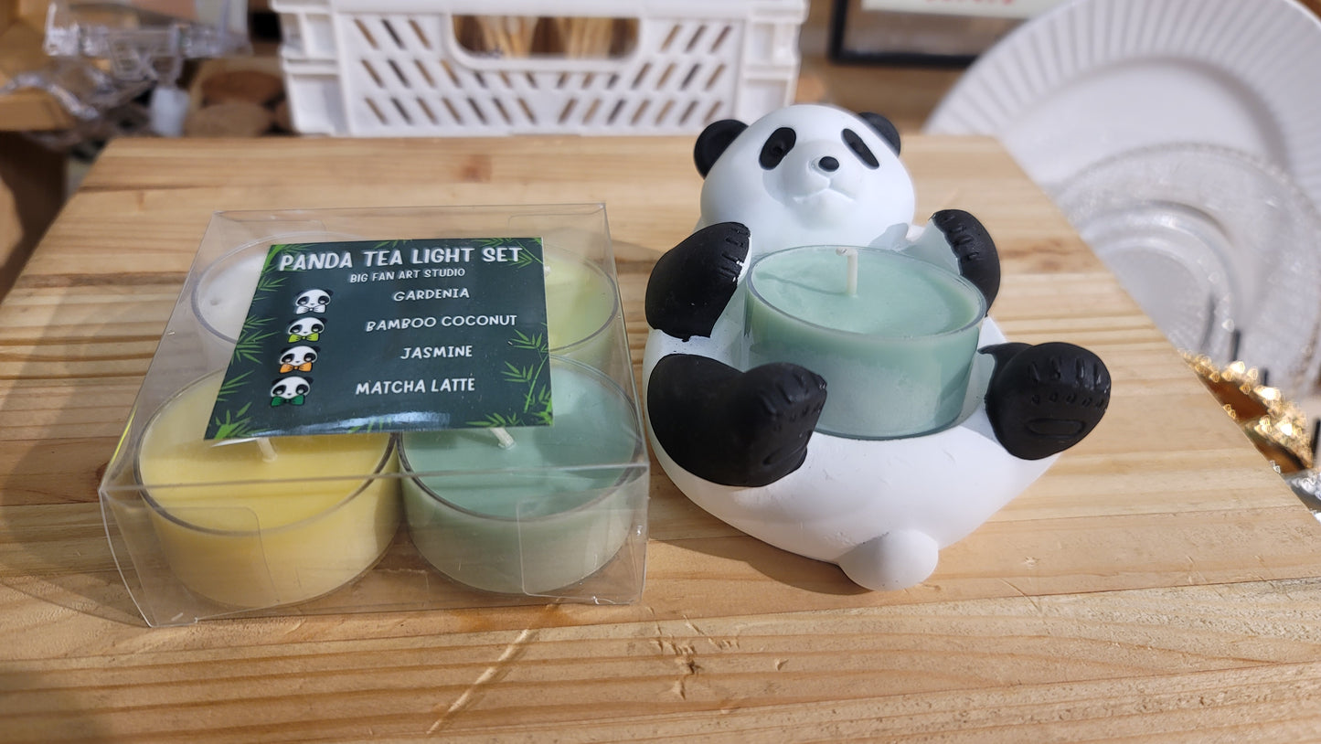 Panda Tealight Set