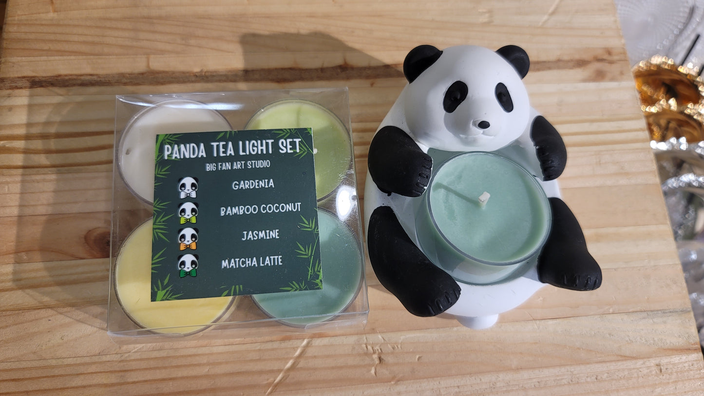 Panda Tealight Set