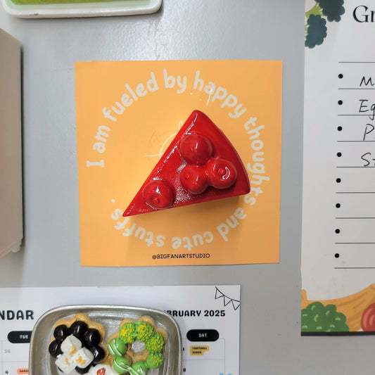 Raspberry Cake Wedge Magnet