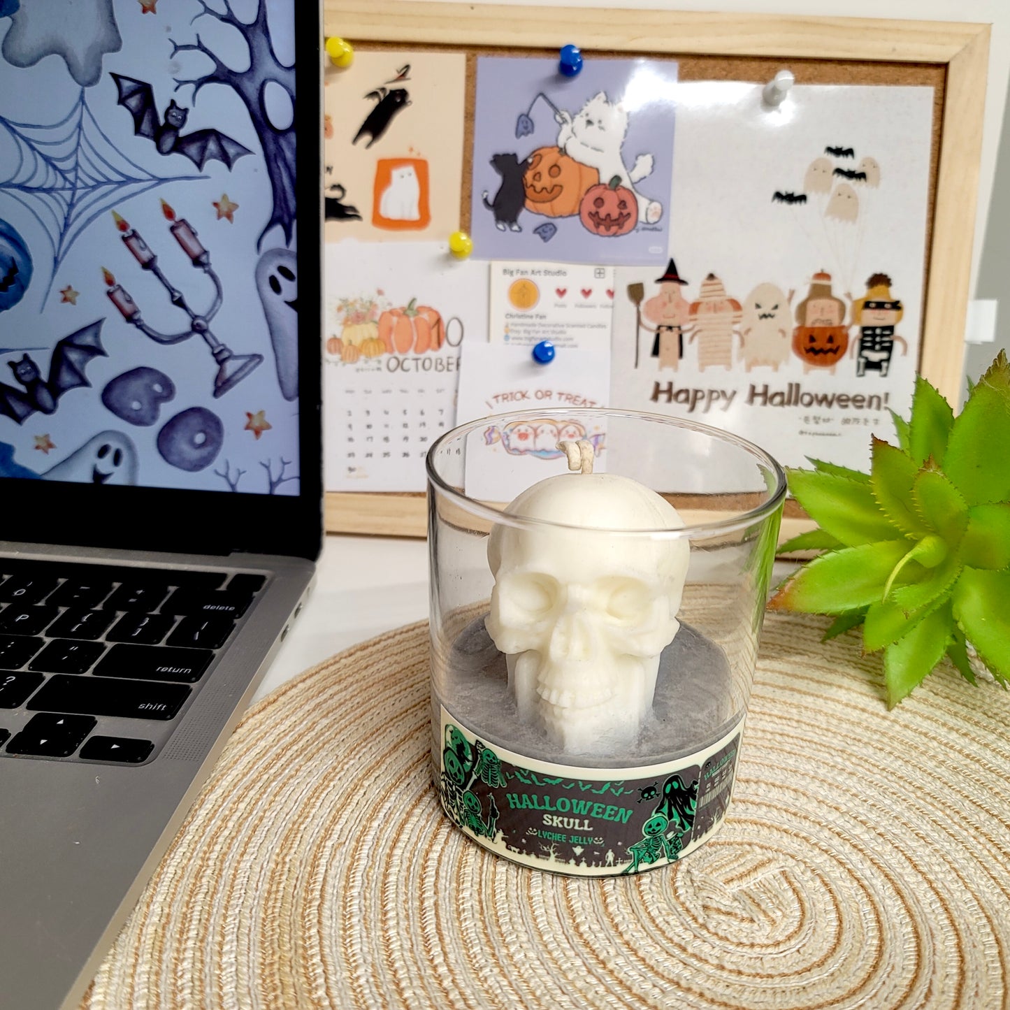 Halloween Skull Jar