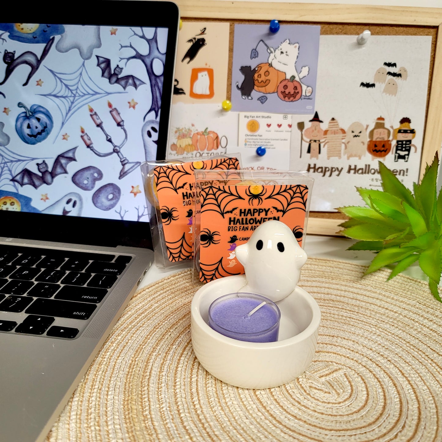 Little Ghost Tealight Candle Set