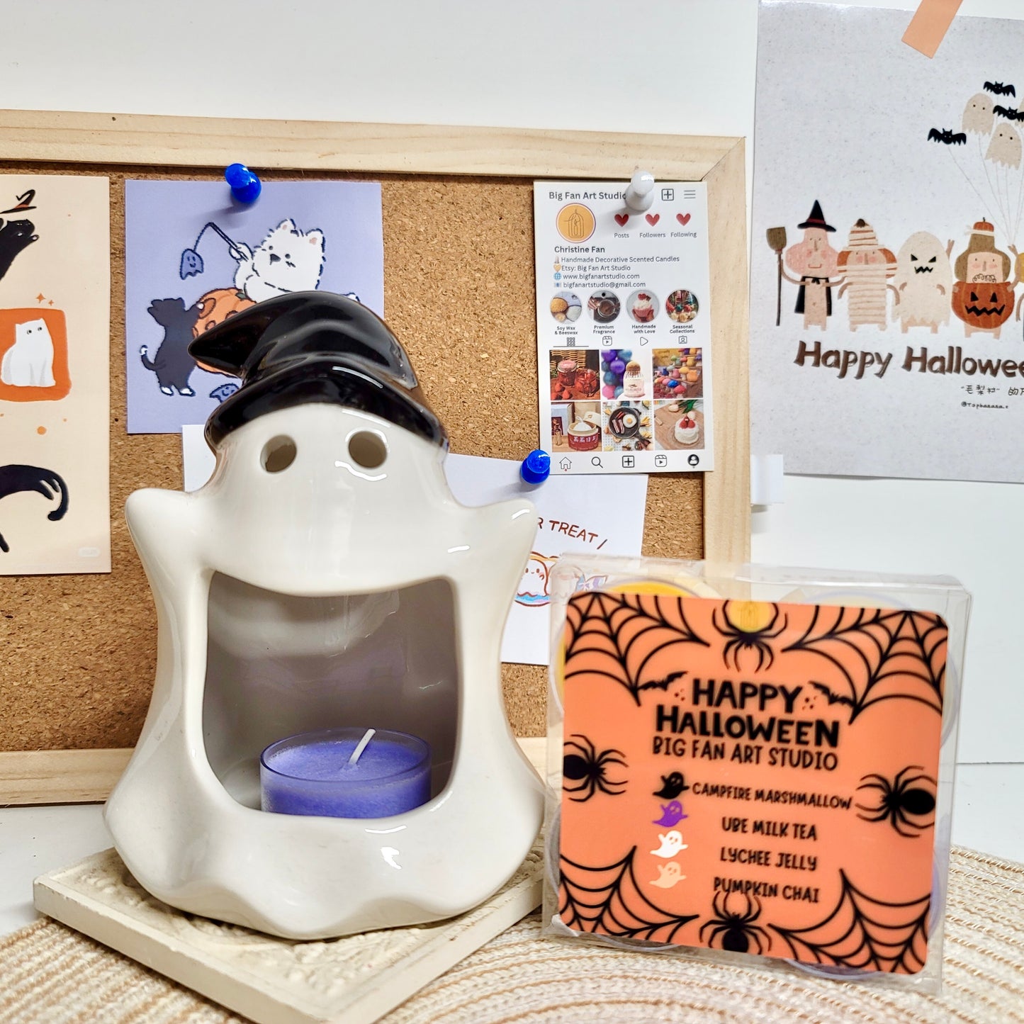 Ghost Tealight Candle Set