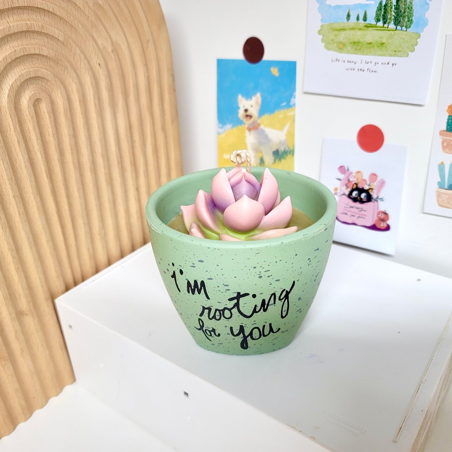 Succulent Plant Candle