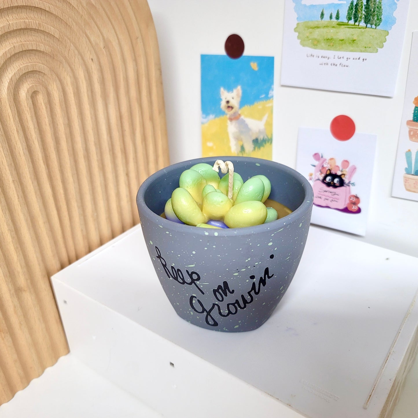 Succulent Plant Candle