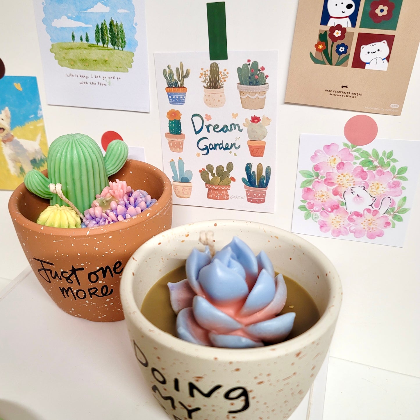 Succulent Plant Candle