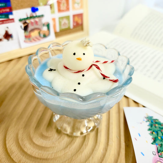 Melting Snowman Candle