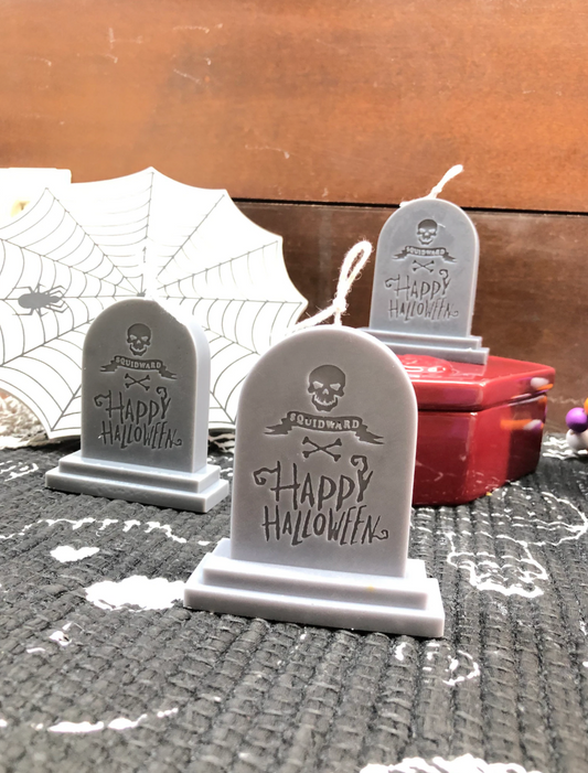 Halloween tombstone candle